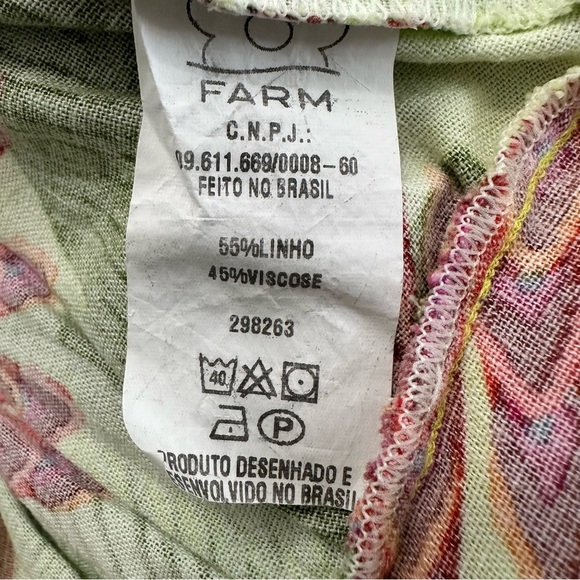 Farm Rio Macaw Print Off Shoulder Baby Doll Dress SZ P = Small Multicolor GUC - Picture 5 of 8